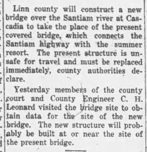 Santiam River (Cascadia) 1/20/1928